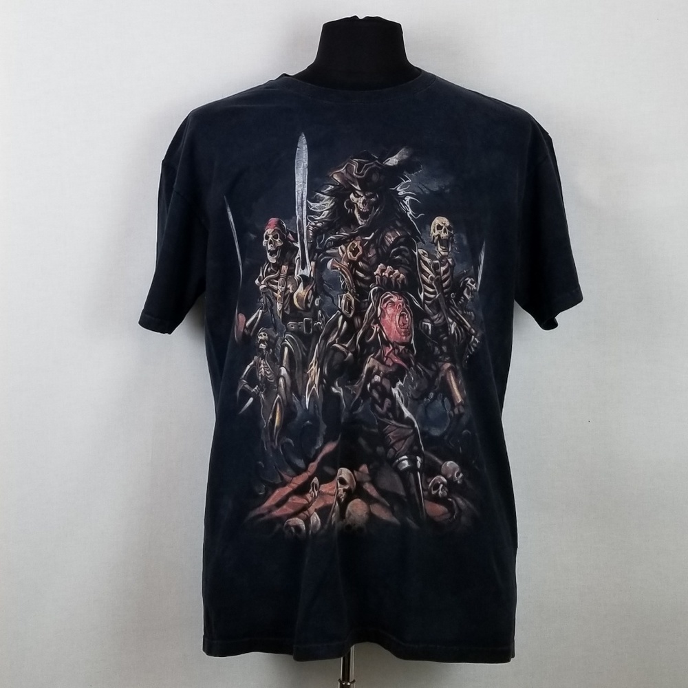 SKULBONE t-Shirt Black Mens Sz L